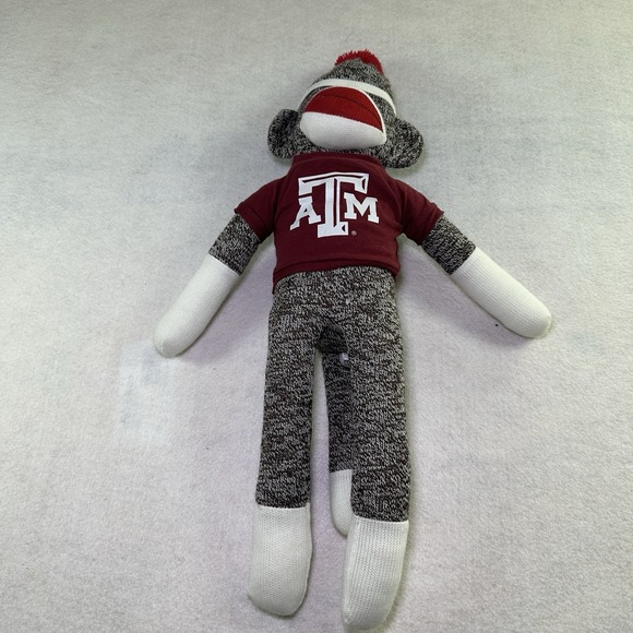 Other - Texas‎ ATM Aggies Maroon Sock Monkey 11" Plushland 2011 Stuffed Animal